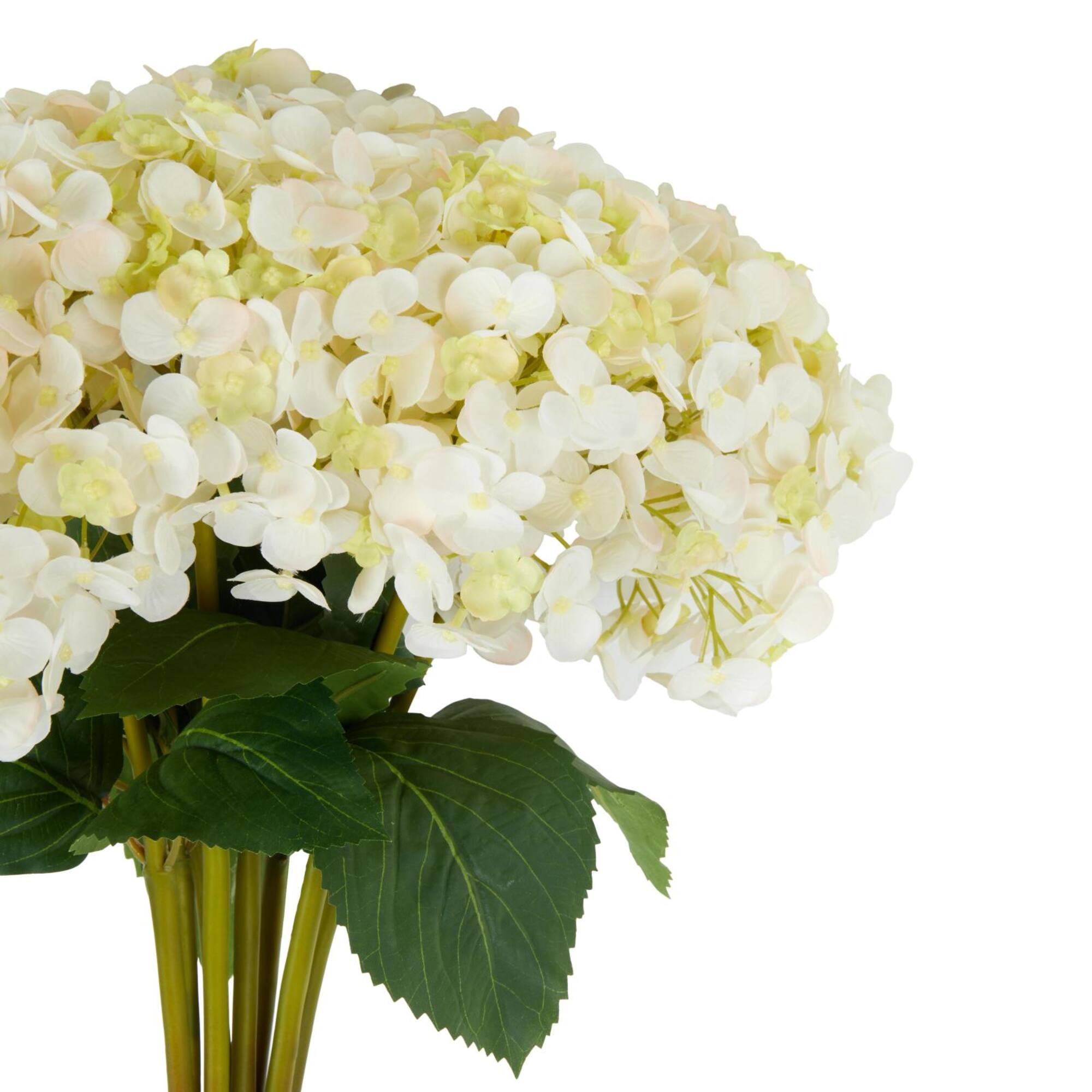 32" White Hydrangea Artificial Flower Stem, 8ct.
